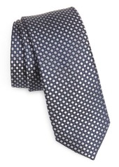 Ted Baker London Oxford Dot Silk Skinny Tie in Grey at Nordstrom