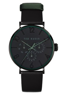 Ted Baker London Phylipa Gents Multifunction Leather Strap Watch