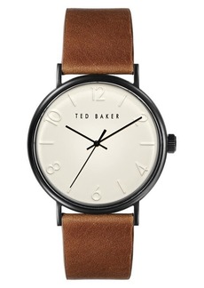 Ted Baker London Phylipa Leather Strap Watch