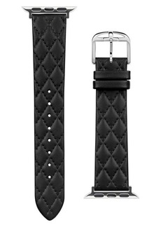 Ted Baker London Quilted Leather Apple Watch Watchband