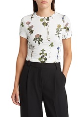 Ted Baker London Rasmean Print Fitted T-Shirt in White at Nordstrom Rack
