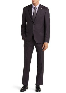 Ted Baker London Roger Extra Slim Fit Solid Burgundy Wool Suit at Nordstrom