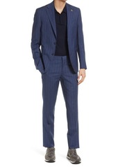Ted Baker London Roger Extra Slim Fit Stripe Wool Suit in Blue at Nordstrom