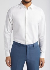 Ted Baker London Romeo Regular Fit Linen & Cotton Button-Up Shirt