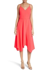 Ted Baker London Simbah Scallop Handkerchief Hem Dress in Coral at Nordstrom