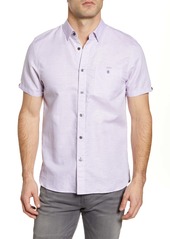 Ted Baker London Slim Fit Havefun Short Sleeve Button-Up Shirt