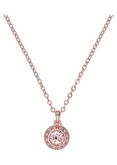 Ted Baker London Soltell Solitaire Crystal Halo Pendant Necklace