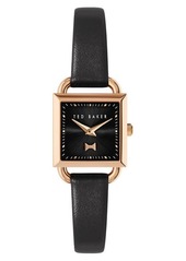Ted Baker London Taliah Bow Leather Strap Watch