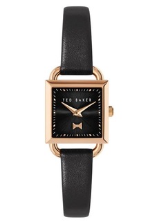 Ted Baker London Taliah Bow Leather Strap Watch