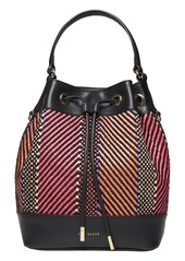 Ted Baker London Taliiaa Woven Faux Leather Bucket Bag in Pink at Nordstrom
