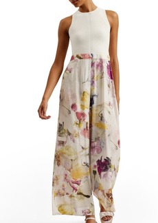 Ted Baker London Tirsso Floral Rib Bodice Jumpsuit