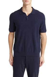 Ted Baker London Ustee Cable Stitch Short Sleeve Polo Sweater