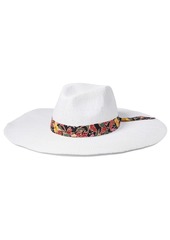 Ted Baker London Women's ABBYYY Printed Trim Straw Hat