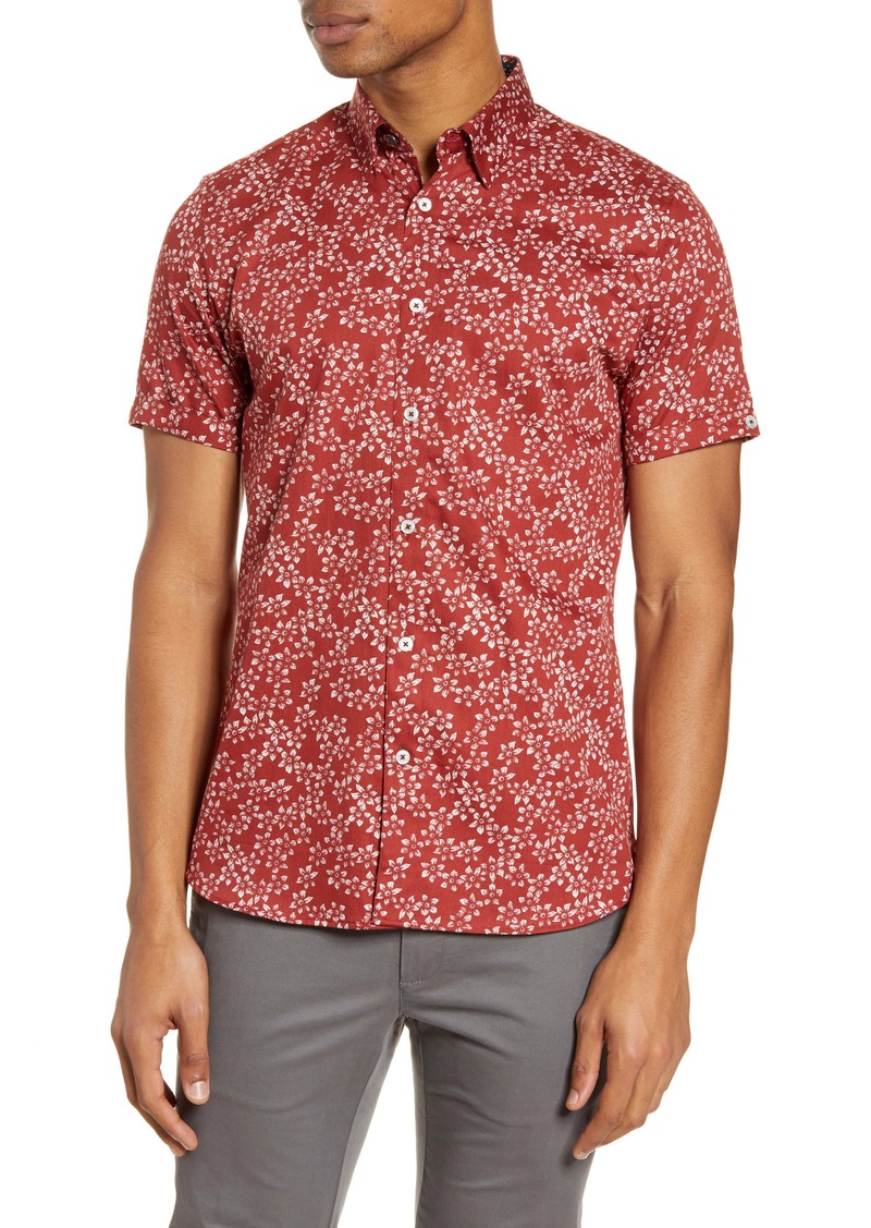 Ted Baker Ted Baker London Yepyep Slim Fit Floral Short Sleeve