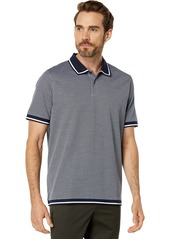 Ted Baker Men's Blue Geometric Print Afric Short Sleeve Cotton Polo T-Shirt