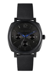 Ted Baker Men's Caine Black Leather Strap Watch 42mm
