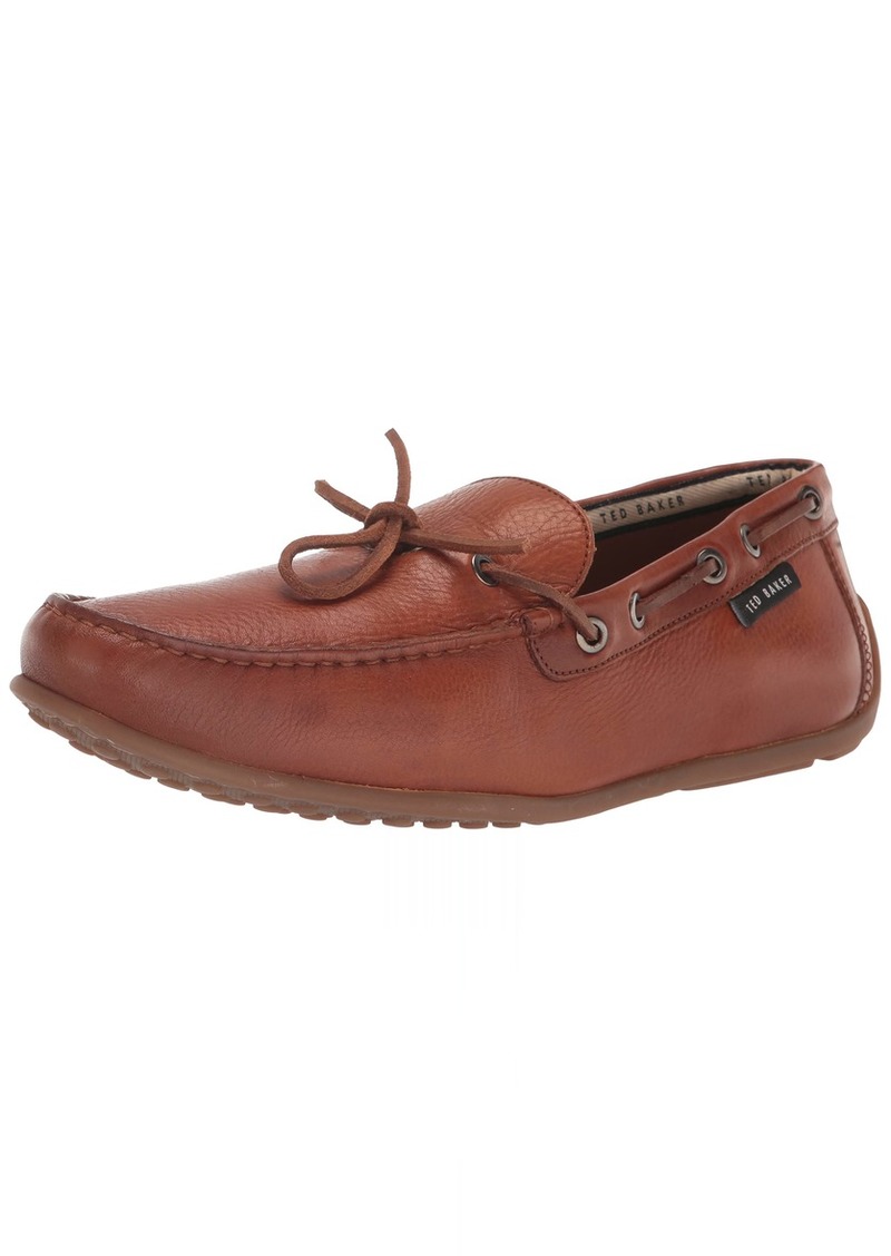 Ted Baker Men's KENNEYP Pebble Leather Casual Driver Boat Shoe TAN