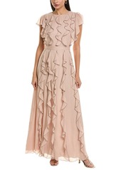 Ted Baker Ruffle Maxi Dress With Metal Ball Trim