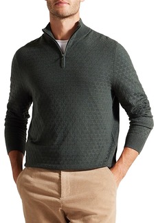 Ted Baker T Stitch Quarter Zip Pullover Sweater