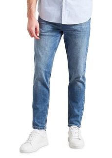 Ted Baker Tapered Fit Stretch Jeans in Mid Blue