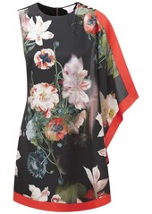 Ted Baker Women's Erthaa Opulent Bloom Print Asymetrical Sleeve Dress
