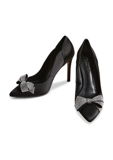 Ted Baker Women's Pointed Toe Crystal Embellished Bow Court Pumps