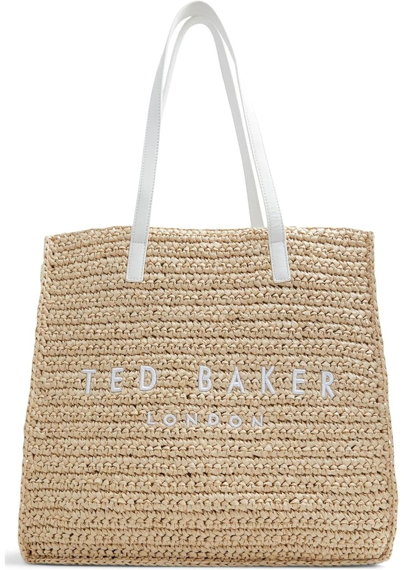 Ted Baker Women's Skye Raffia Tote Handbag, White