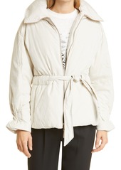 Ted Baker London Alexii Belted Puffer Jacker in White at Nordstrom