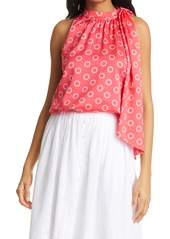 Ted Baker London Edlyyn Floral Scarf Neck Sleeveless Satin Blouse in Pink at Nordstrom