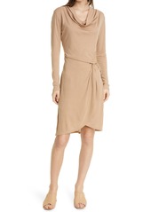 Ted Baker London Faustaa Long Sleeve Jersey Dress in Camel at Nordstrom