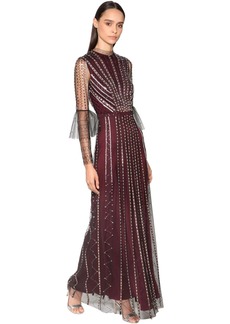 Temperley Beads & Sequins Embellished Tulle Dress