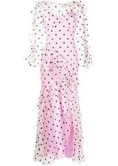Temperley club-embroidered tulle dress