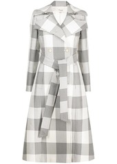 Temperley Halcyon checked wool-blend coat