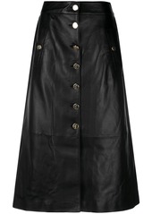 Temperley Midnight leather skirt