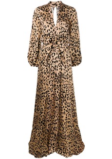Temperley Piera leopard-print silk gown