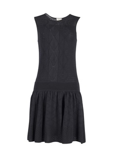 Temperley London Acacia Knit Dress in Black Viscose