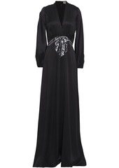 Temperley London Woman Embellished Satin-crepe Gown Black