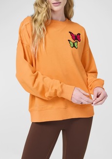 Terez Aperol Butterfly Crewneck Sweatshirt 