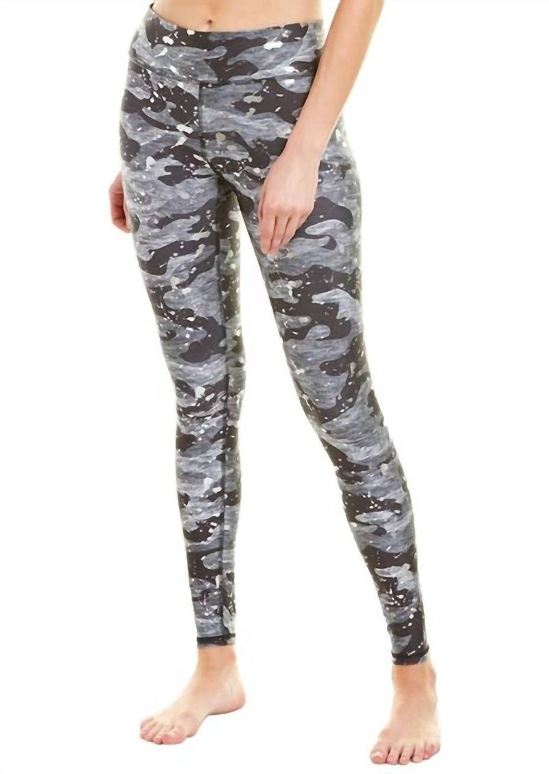 Terez Printed Legging With Foil Overlay In Camo