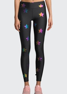 Terez Black Rainbow Star Foil UpLift Leggings