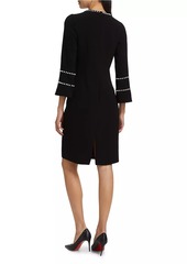 Teri Jon Embellished Crepe Cocktail Dress