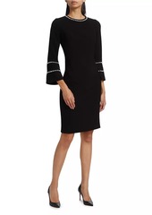 Teri Jon Embellished Crepe Cocktail Dress