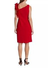 Teri Jon One-Shoulder Rosette Cocktail Dress