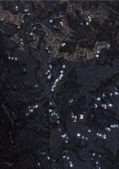 Teri Jon Sequined Bell-Sleeve Gown