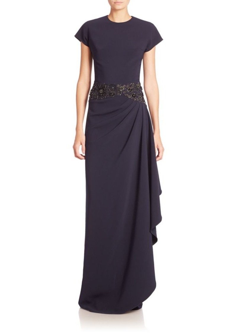 Teri Jon Teri Jon by Rickie Freeman Embellished Draped Gown | Dresses