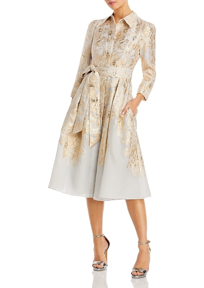 Teri Jon by Rickie Freeman Metallic Jacket Dress