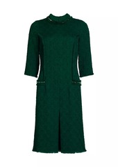 Teri Jon Tweed Stretch Boucle Cocktail Dress