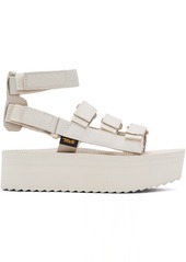 Teva Off-White Flatform Mevia Sandals