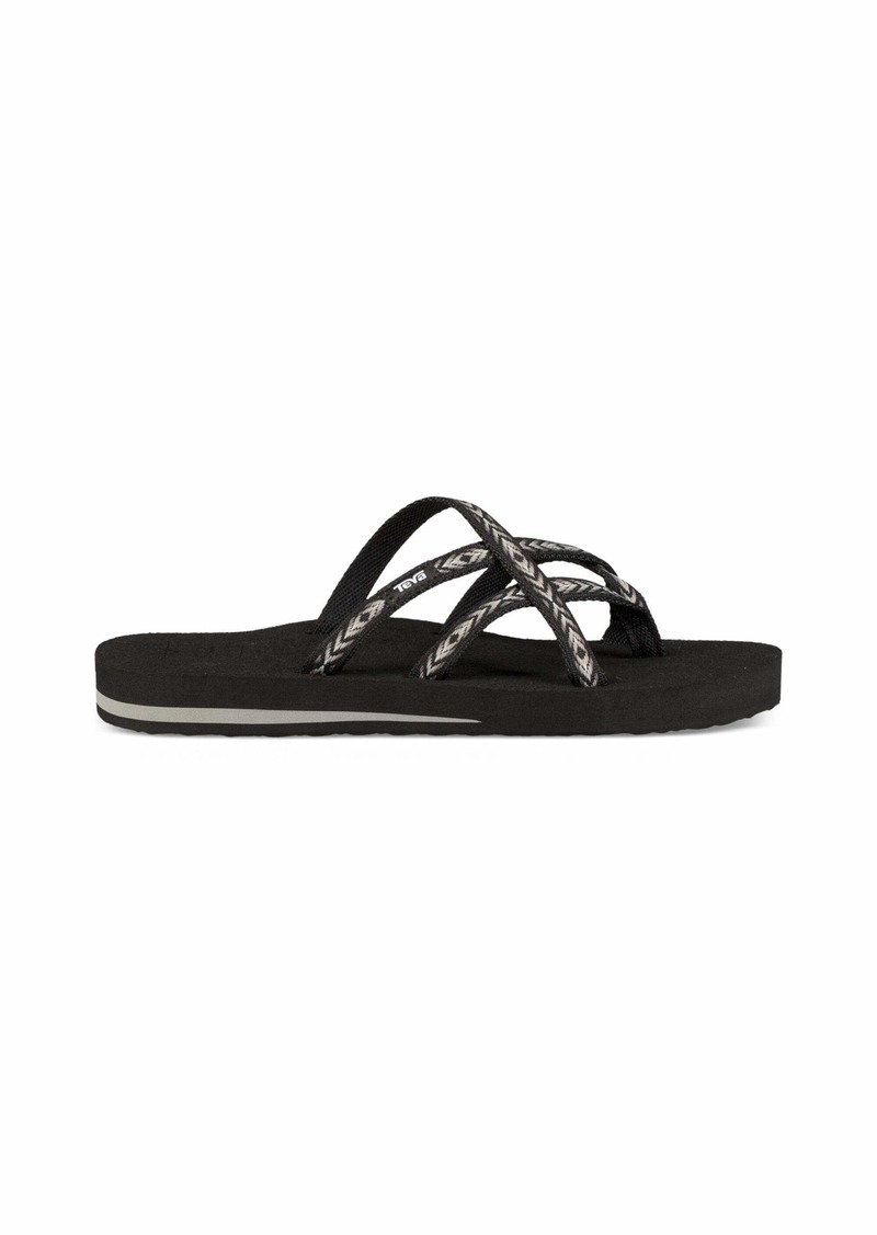 Teva womens Olowahu Sandal himalaya black  Medium US