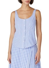 Thakoon Gingham Button-Front Top